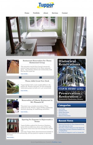 Web Marketing for Tupper Builders Charleston SC