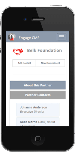 Engage CMS Belk Foundation Phone Screenshot