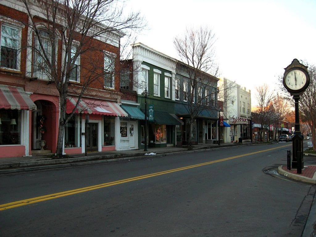 downtown York South Carolina