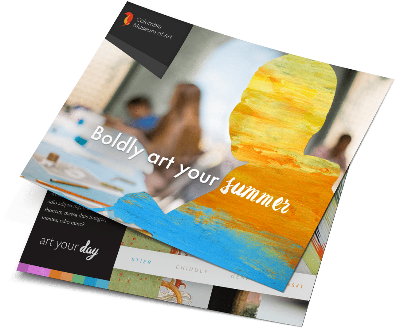 summer art program postcard