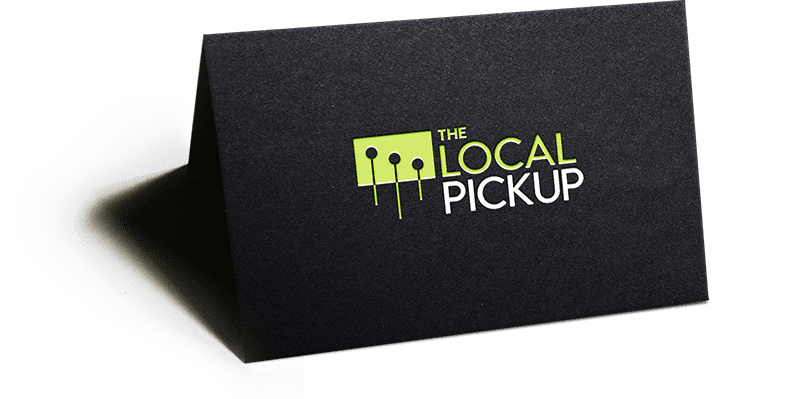 The Local Pickup business card mockup