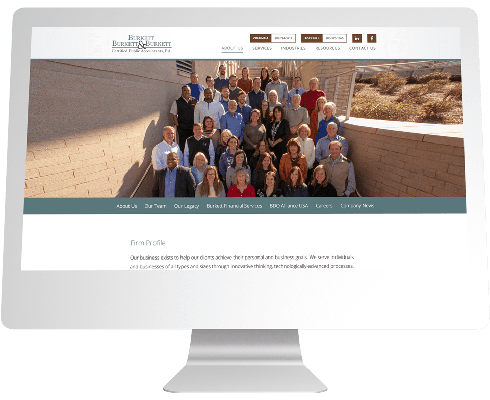 accounting firm website about page