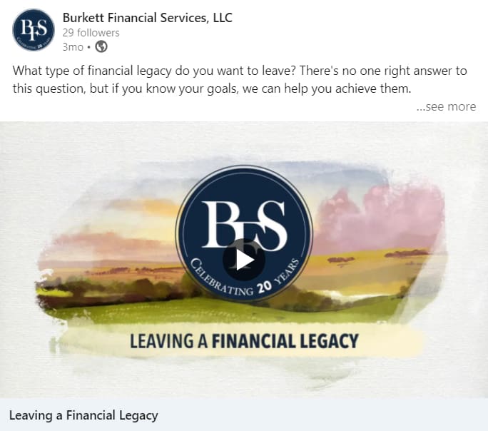 financial services social media post