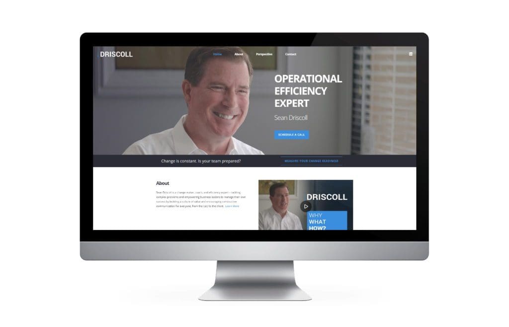web marketing website design case study screenshot