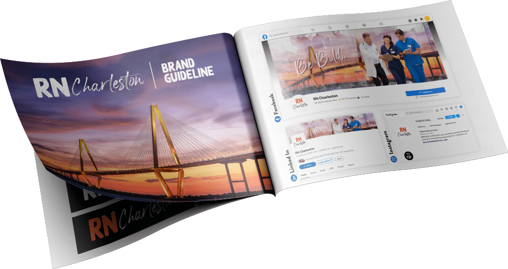 RN Charleston branding guide mockup